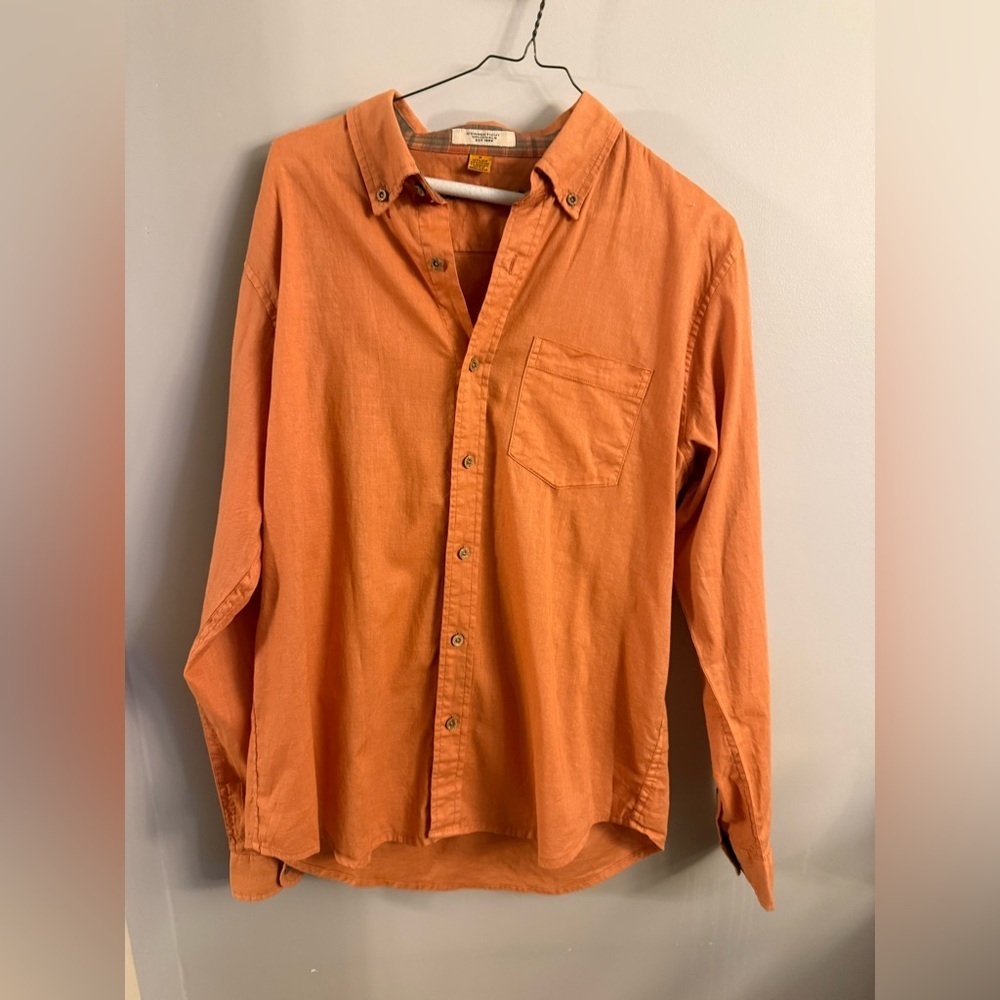 Tailor Vintage Linen Blend Button-Down Shirt – Men’s M